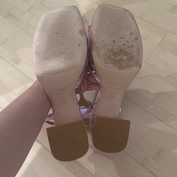 Reformation Maize Platform Sandal in Pink Pearl NWB Sz 7.5 - Picture 4 of 4